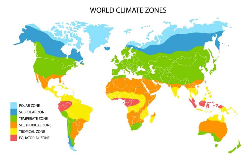 Kako su podijeljene klimatske zone
